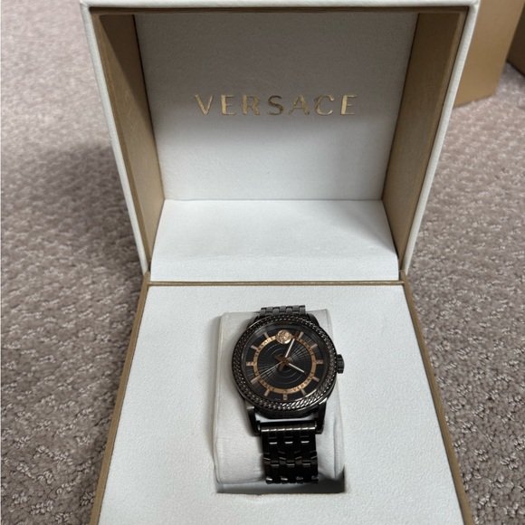 Versace Code Bracelet Watch Gunmetal. - Picture 2 of 5